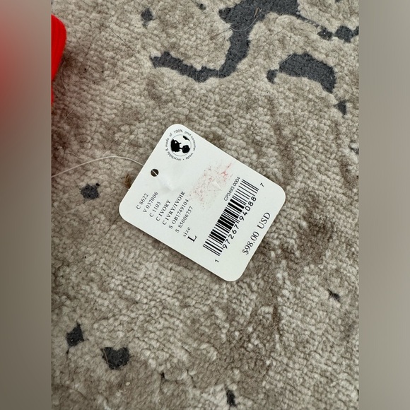 Free People Movement Cuddle Up Fleece Tie Waist Jogger Pants in Ivory & Orange - Picture 4 of 8